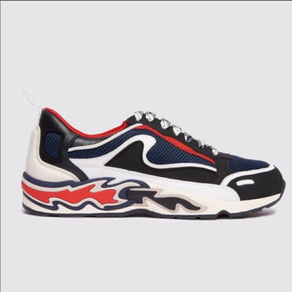 SANDRO FLAME SNEAKERS DARK NAVY SIZE EU 40/USA 9-9.5 NWT - Picture 12 of 16